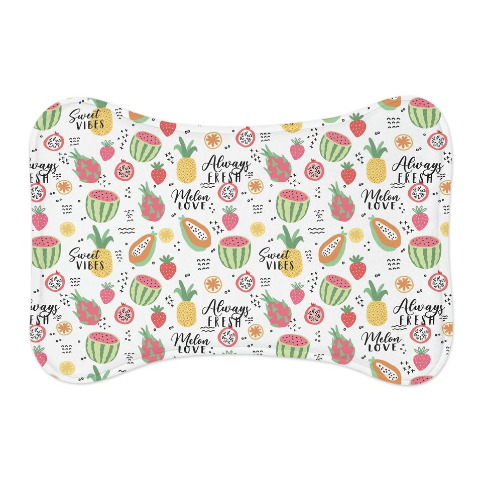 Fruit Salad Printed Pet Bowls Mats
