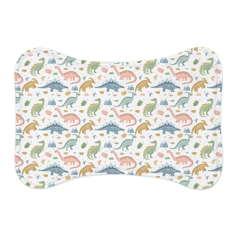 Dinosaur Print Pet Bowls Mats