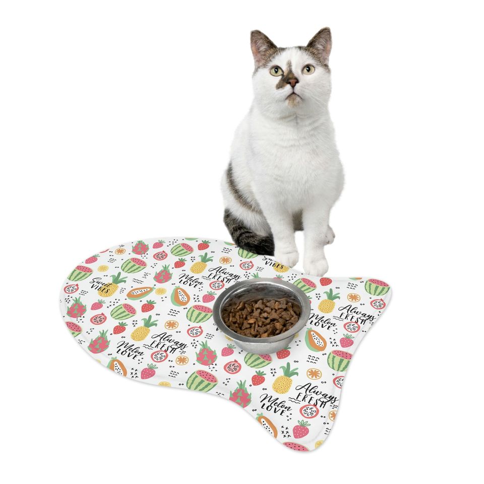 Fruit Salad Printed Pet Bowls Mats