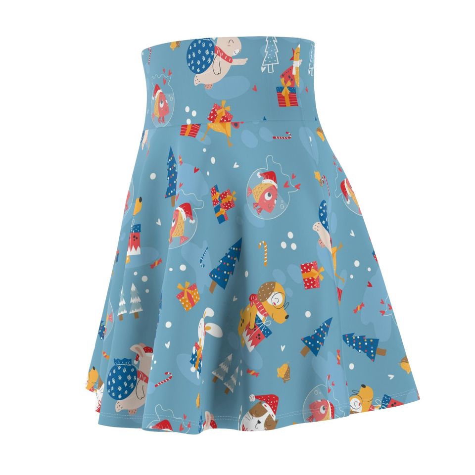 Animal Christmas Party Women's Skater Skirt