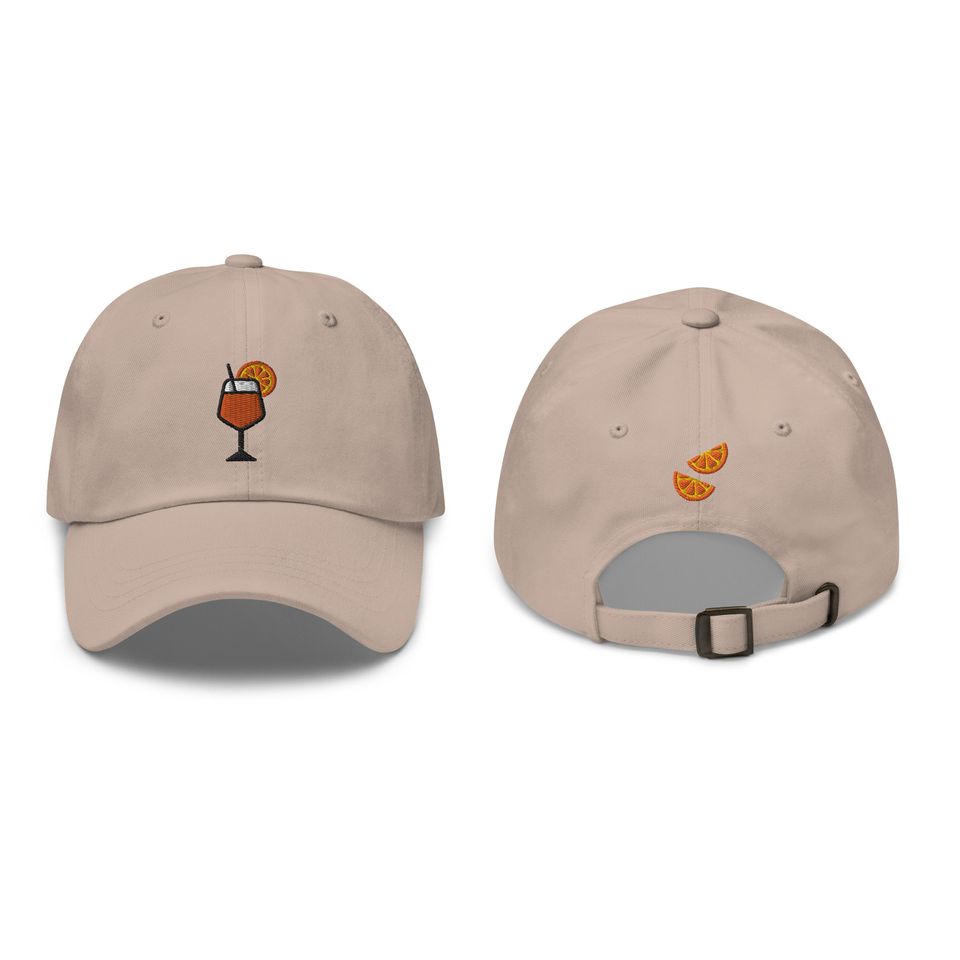 Aperol Spritz Embroidered Baseball Cap, Aperol Spritz Lover Gift, Cute Embroidered Hat, Embroidery Baseball Hat Women, Aperol Spritz Dad Hat