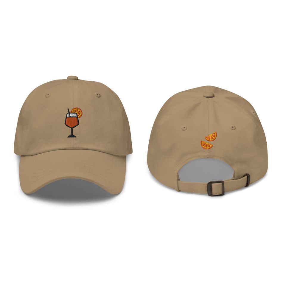 Aperol Spritz Embroidered Baseball Cap, Aperol Spritz Lover Gift, Cute Embroidered Hat, Embroidery Baseball Hat Women, Aperol Spritz Dad Hat