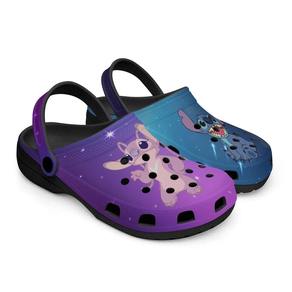 Stitch and Angel Clogs, Disney Clogs, Stitch Clogs, Angel Clogs