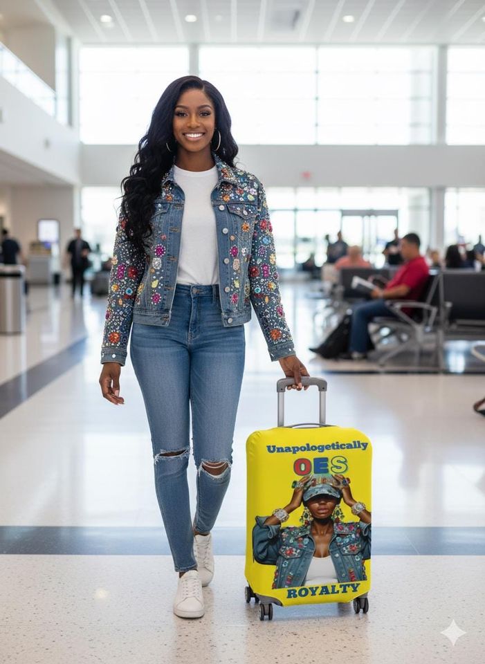 OES Sorority Luggage Cover  Personalized Travel Accessory