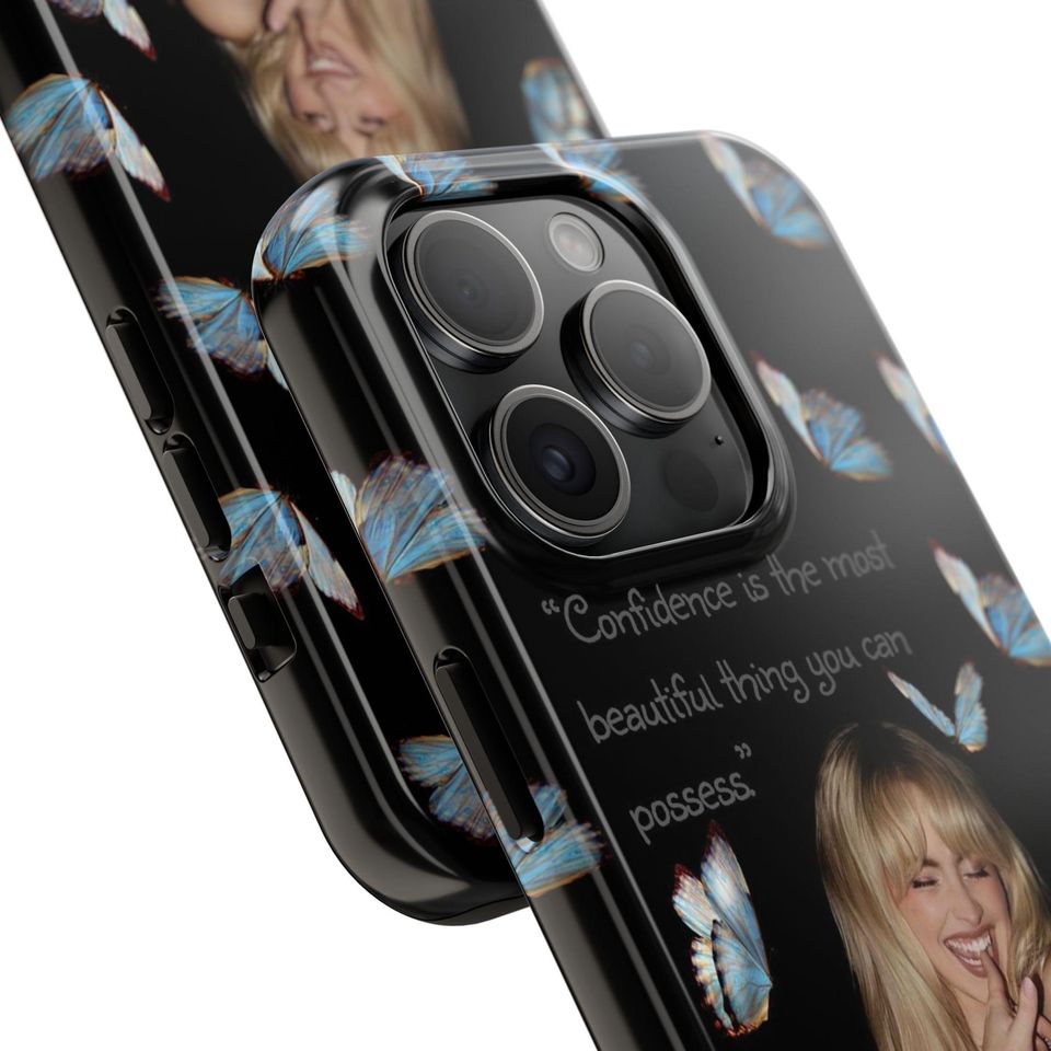 Tough Phone Cases - Sabrina Carpenter Inspirational Butterfly Design, Quote Phone Cover, Protective Case, Artist Phone Case