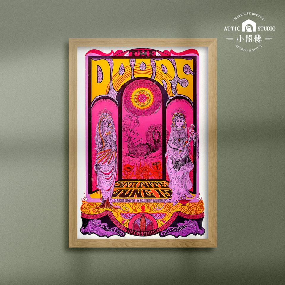 1968 The Doors Sacramento Memorial Auditorium poster