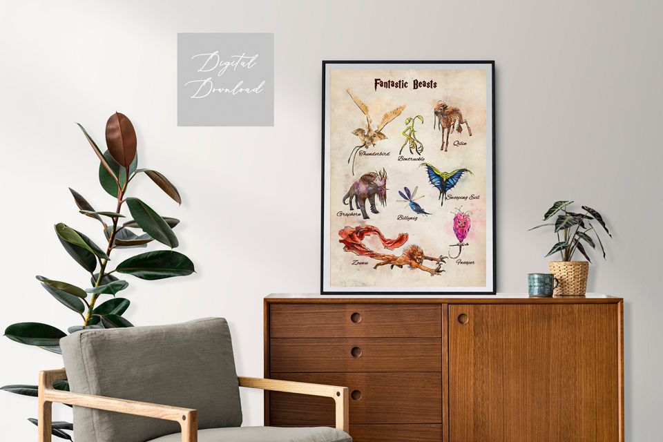 Wizarding Inspired Fantastic Beasts Poster