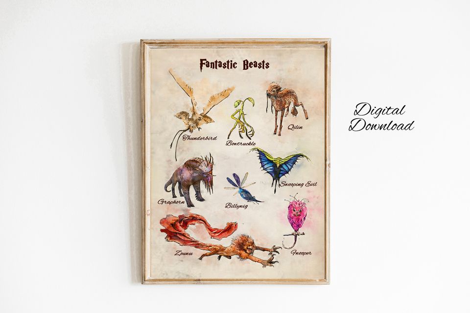 Wizarding Inspired Fantastic Beasts Poster