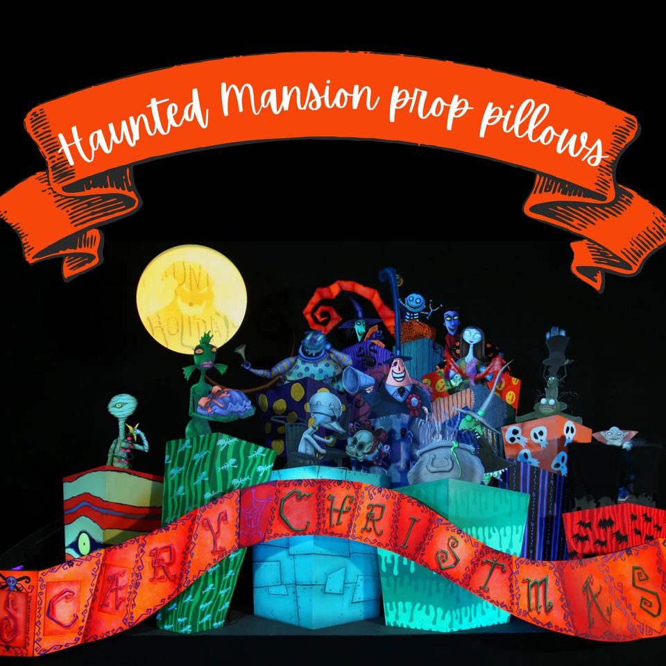Pillow: Haunted Mansion Nightmare Before Christmas Present   Throw Pillow