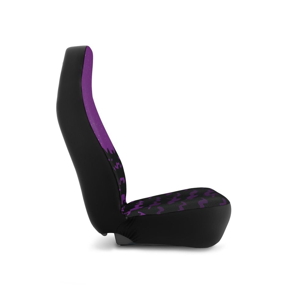 Purple bats car seat cover set
