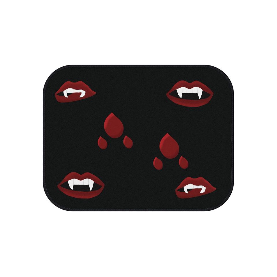 Vampire lips car mat set 4pc