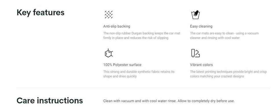 Vampire lips car mat set 4pc