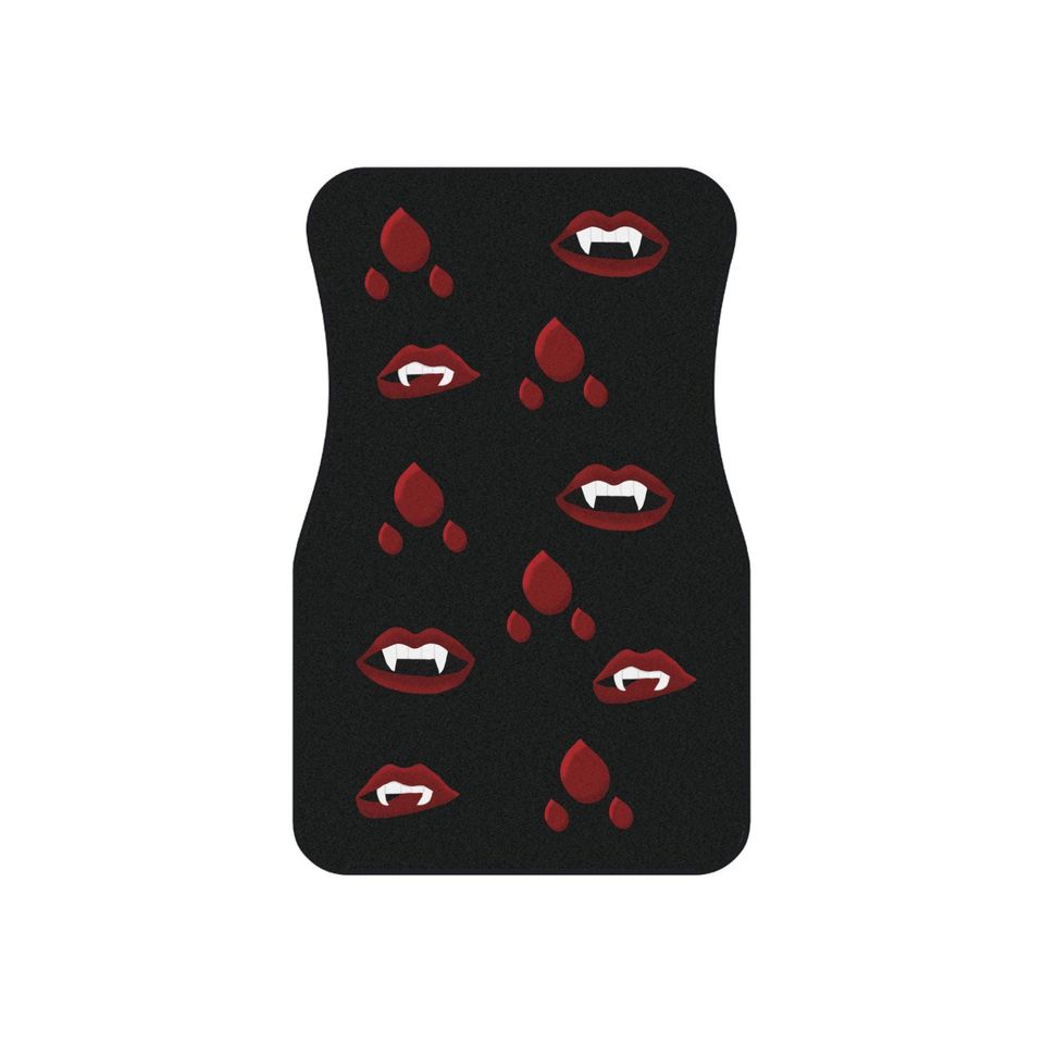 Vampire lips car mat set 4pc