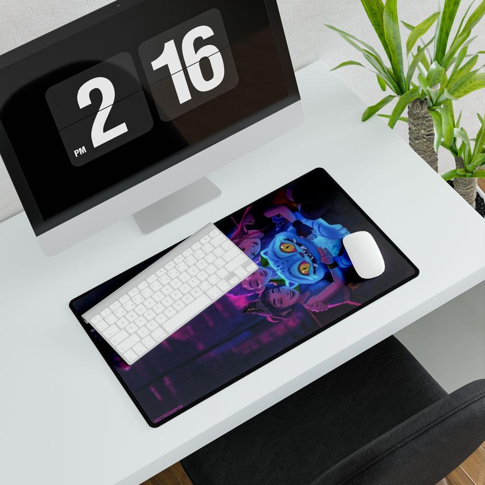 KPop Demon Hunters - HUNTRIX - Vibrant Desk Mat for Gamers, Gaming Desk Accessory, Decorative Office Mat, Fun Desk Decor