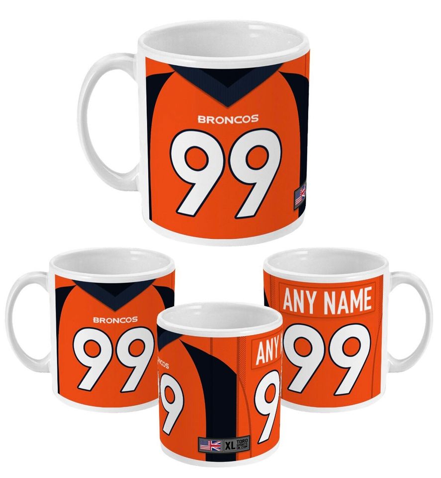 Denver Broncos 2022 Theme Personalised Jersey 11oz Mug