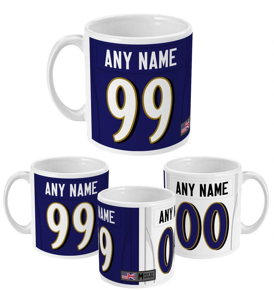Baltimore Ravens 2021 Theme Link Up Home Road Jersey 11oz Mug