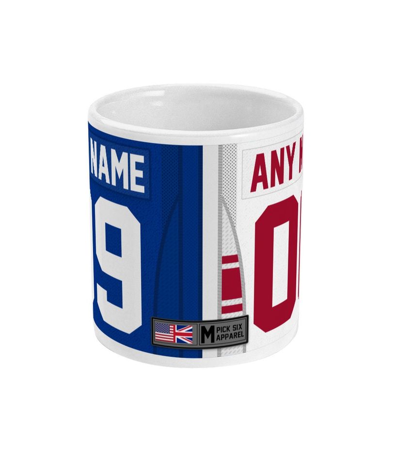 New York Giants 2021 Theme Link Up Home Road Jersey 11oz Mug