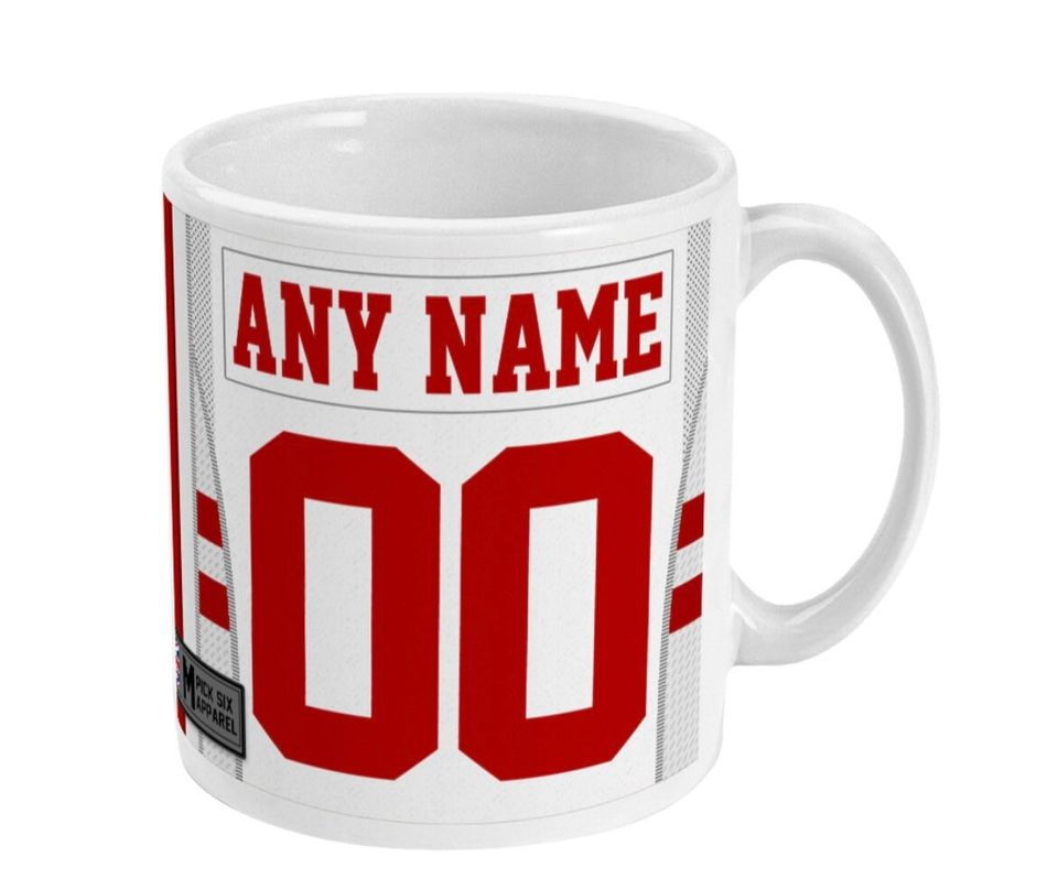 San Francisco 49ers 2021 Theme Link Up Home Road Jersey 11oz Mug
