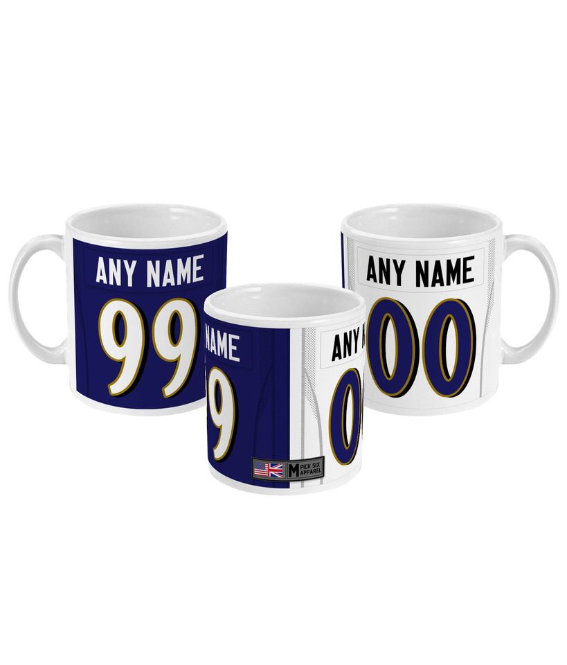 Baltimore Ravens 2021 Theme Link Up Home Road Jersey 11oz Mug