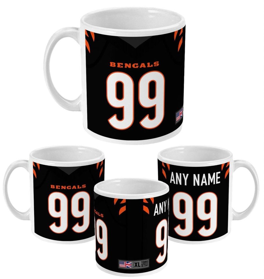 Cincinnati Bengals 2021/22 Theme Personalised Jersey 11oz Mug