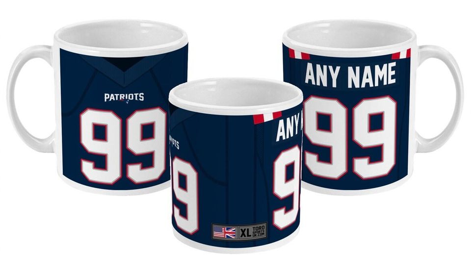 New England Patriots 2021 Theme Personalised Jersey 11oz Mug
