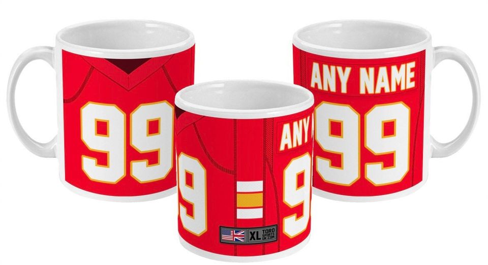 Kansas City Chiefs 2022 Theme Personalised Jersey 11oz Mug