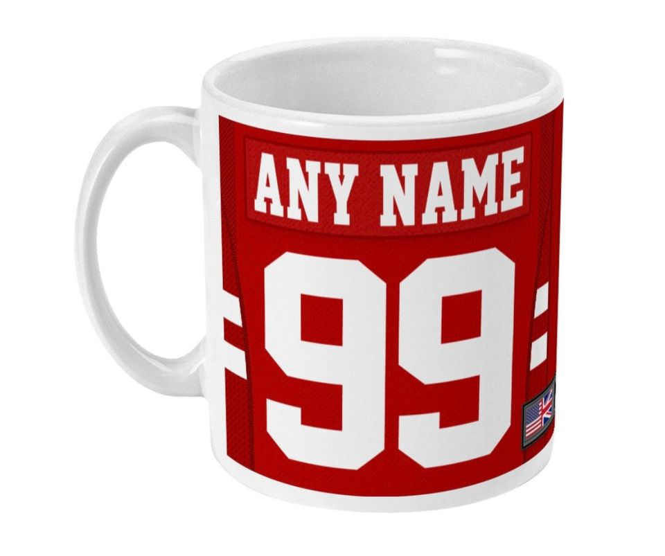 San Francisco 49ers 2021 Theme Link Up Home Road Jersey 11oz Mug