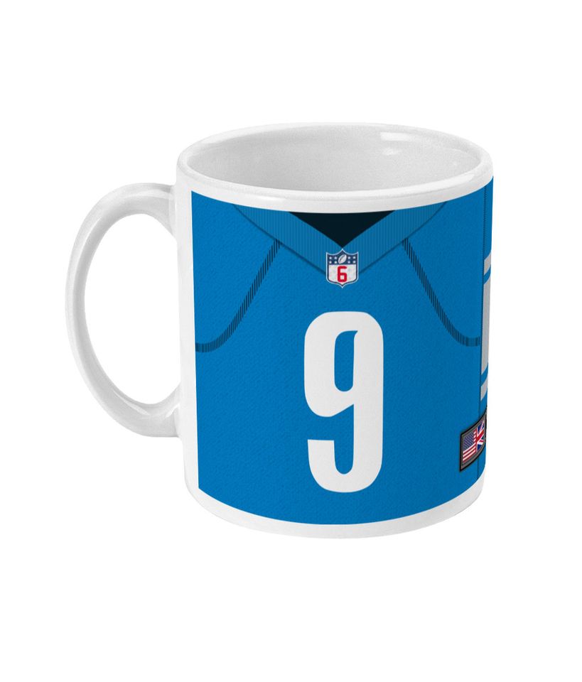 Detroit Lions 2021/22 Theme Personalised Jersey 11oz Mug