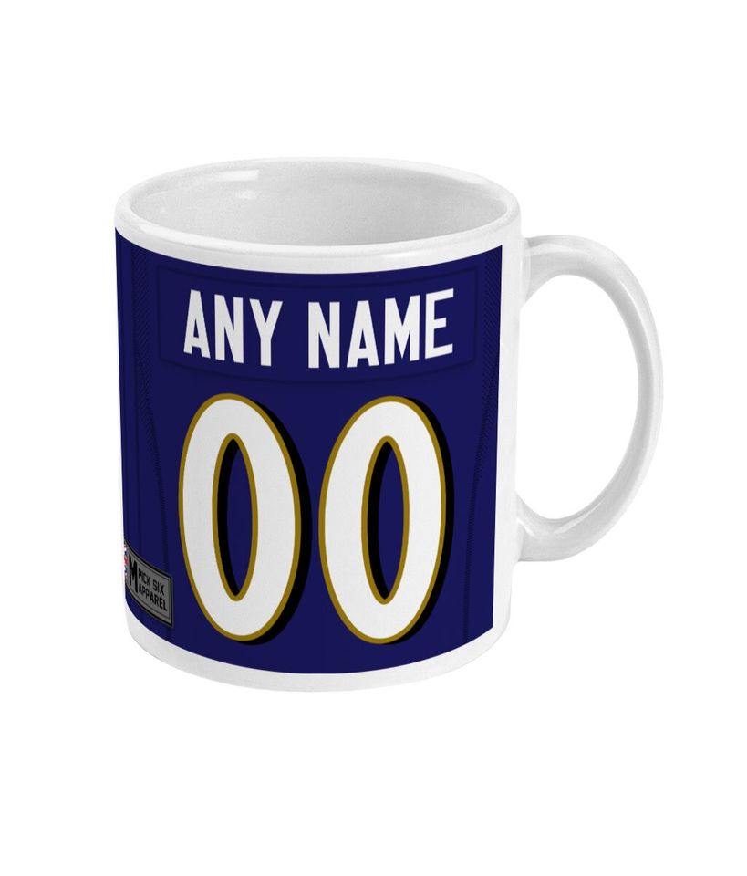 Baltimore Ravens 2021 Theme Link Up Home Road Jersey 11oz Mug