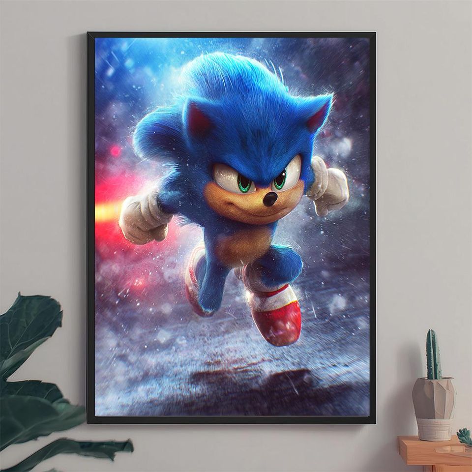 Sonic the Hedgehog Art Print: Vibrant Gaming Poster