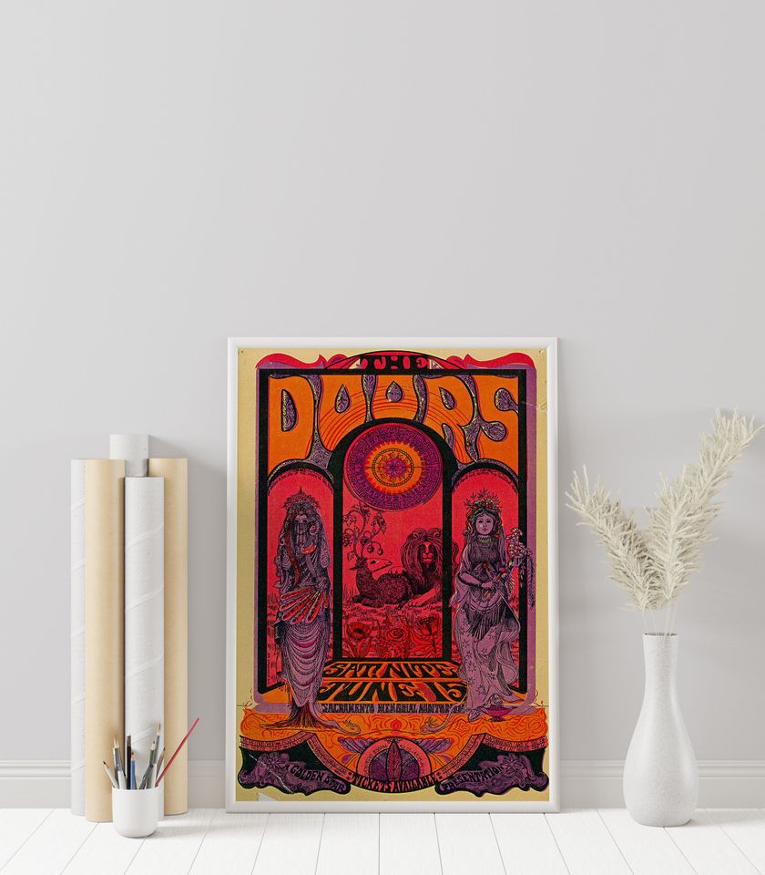 The Doors Poster - 1968 The Doors Sacramento Memorial Auditorium