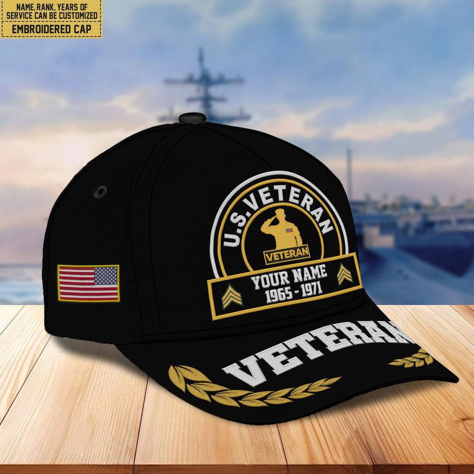 Personalized Embroidered Veteran Baseball Cap