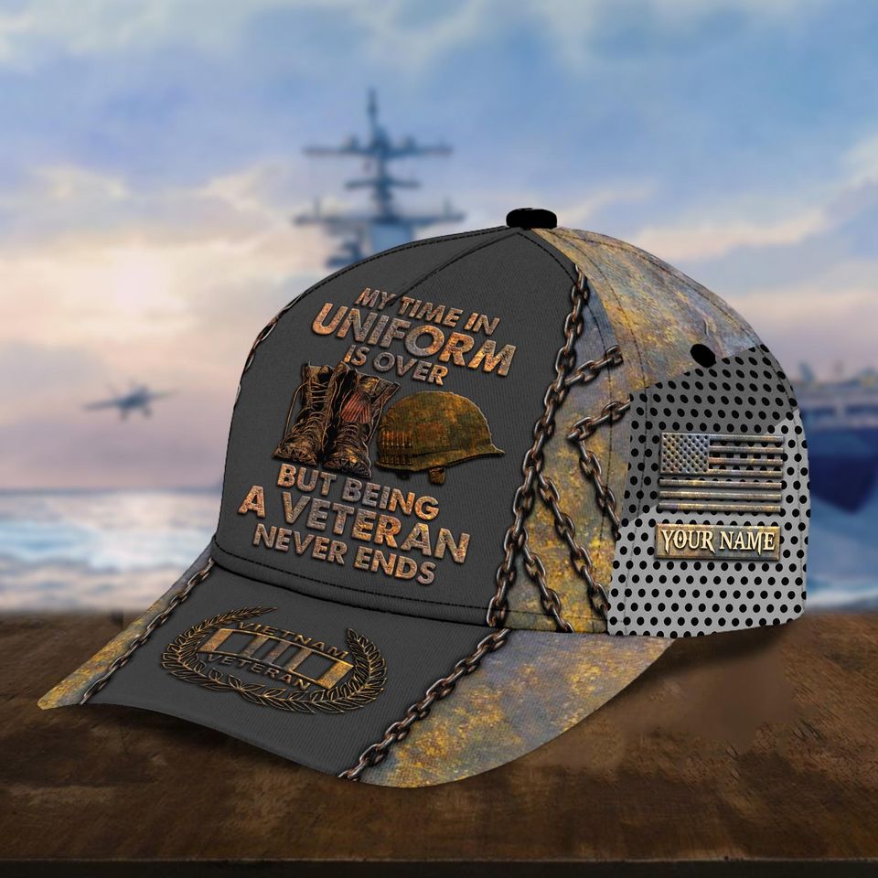 Vietnam Veteran Hats For Men Personalized Veteran Baseball Caps
