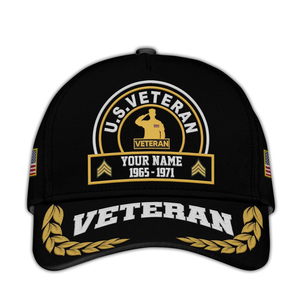Personalized Embroidered Veteran Baseball Cap