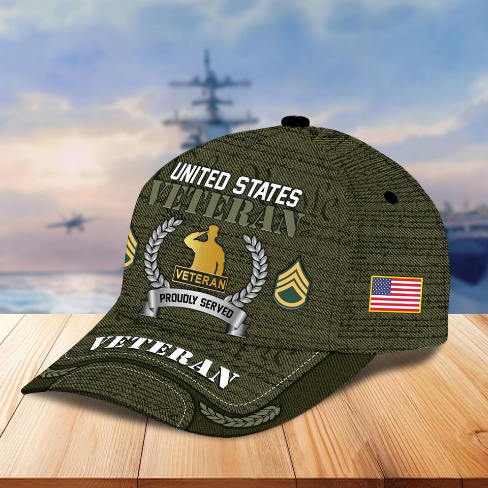 Personalized Military Veteran Caps  Patriotic Baseball Cap, Veteran Hat For Men