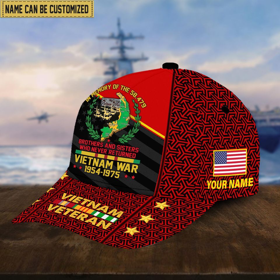 Vietnam Veteran Hats For Men Personalized US Veteran Hat