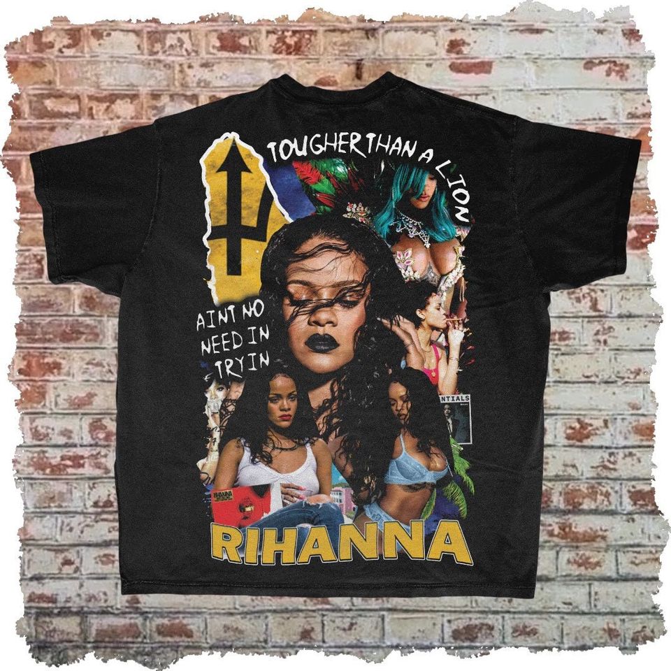 Rihanna Rap Tee Double Sided, Bad Gal RiRi Modern Bootleg Rap Tee