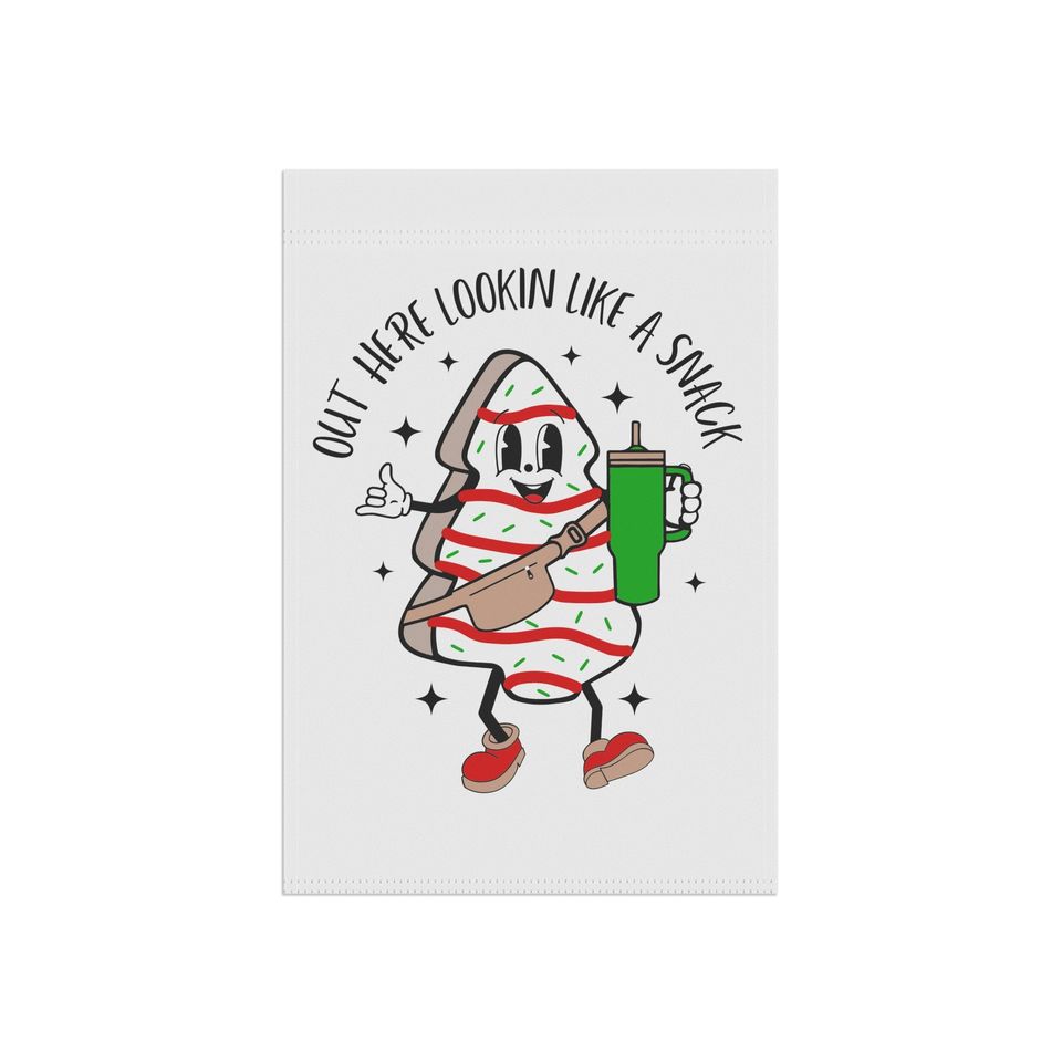 Funny Christmas Yard Flag: Cookie Snack Holiday Decor