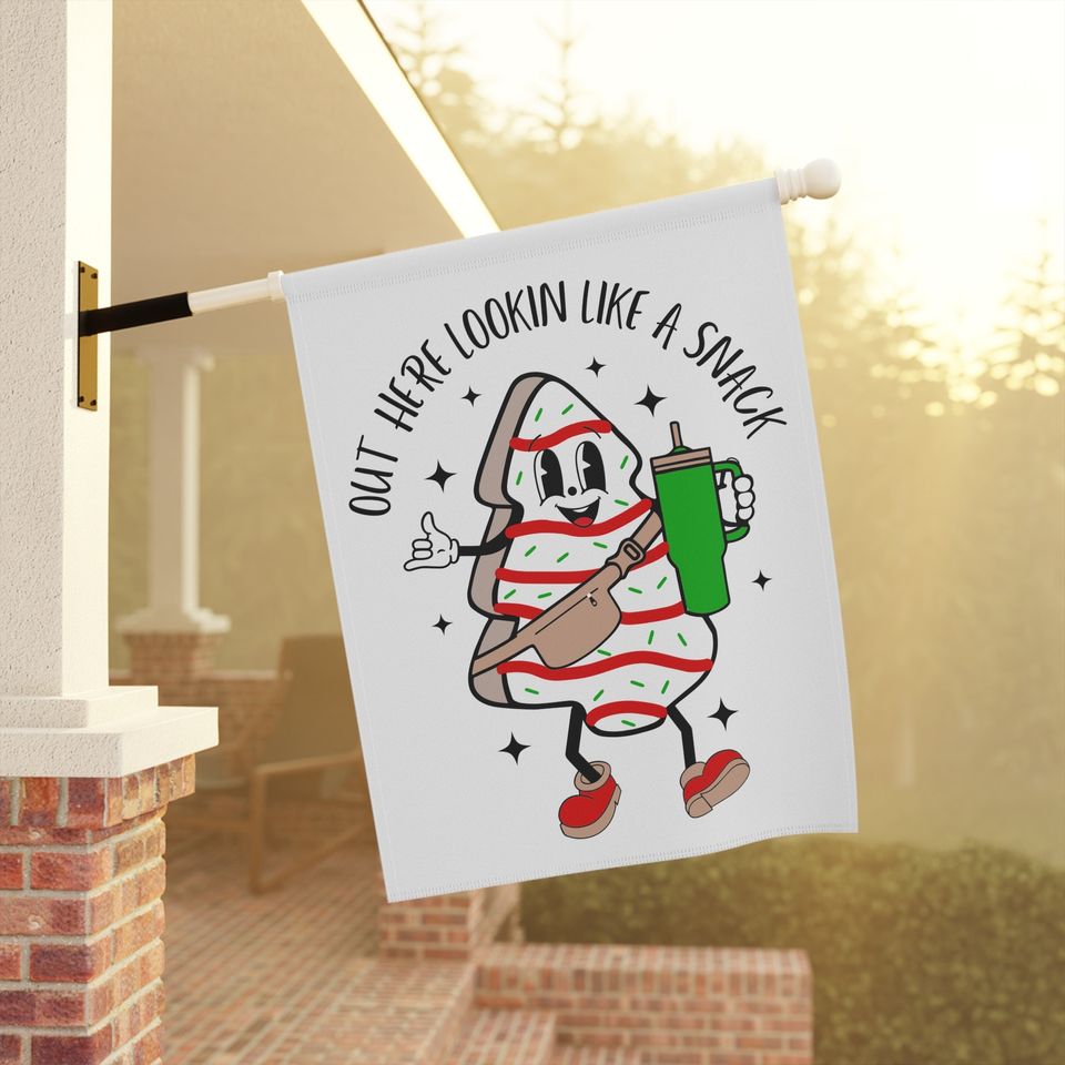 Funny Christmas Yard Flag: Cookie Snack Holiday Decor
