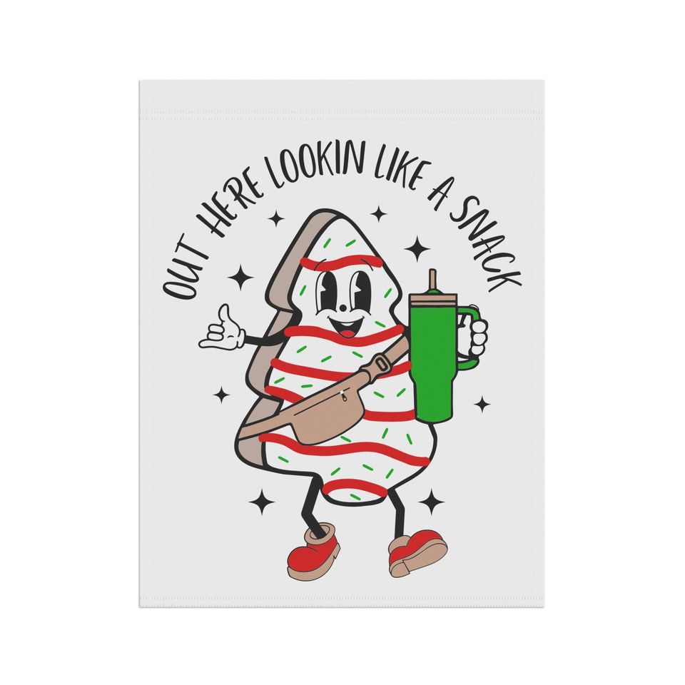 Funny Christmas Yard Flag: Cookie Snack Holiday Decor