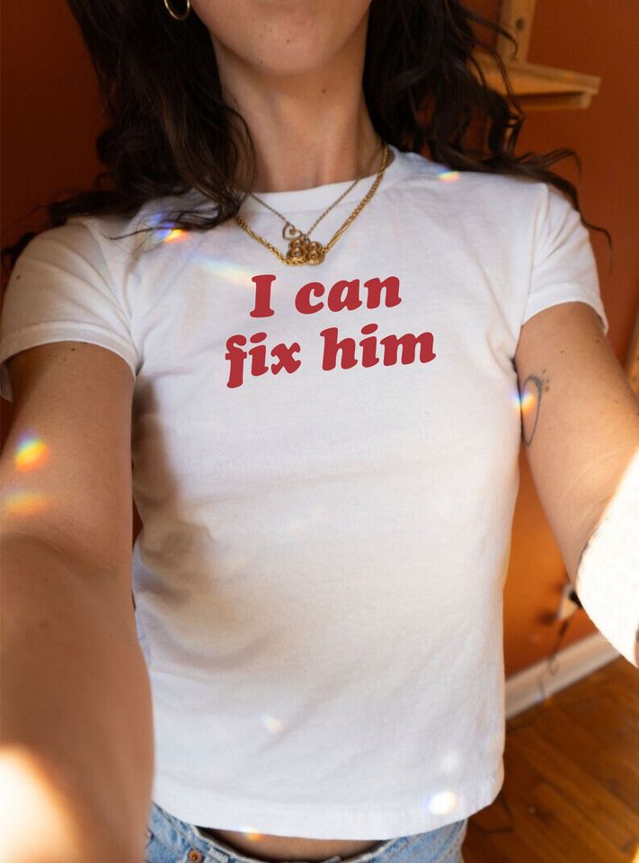 I Can Fix Him Baby Tee | Funny Trendy Baby Tee, Summer Baby Tee for women
