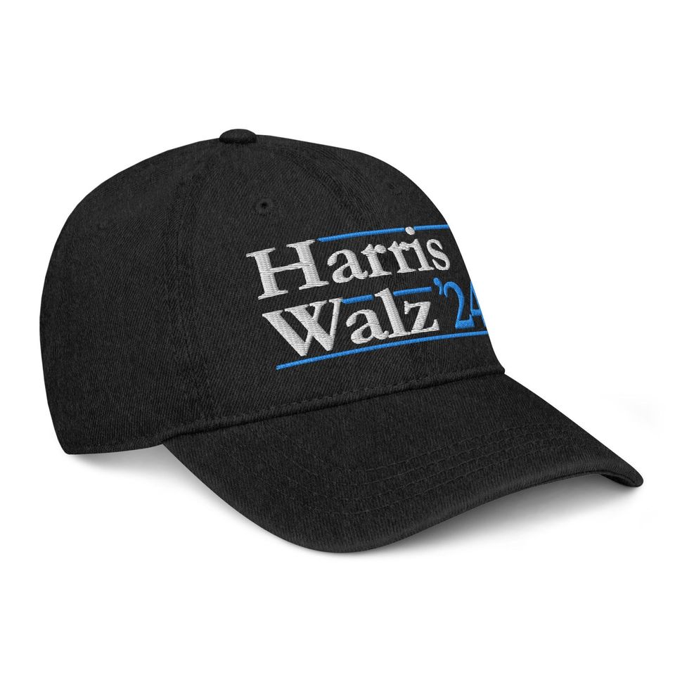 Kamala Harris Tim Walz Hat (Embroidered Denim Cap) Harris Walz 2024