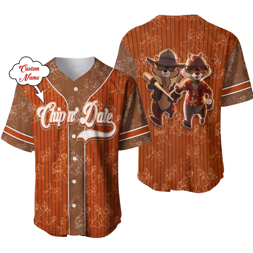 Chip n' Dale Personalized Baseball Jersey