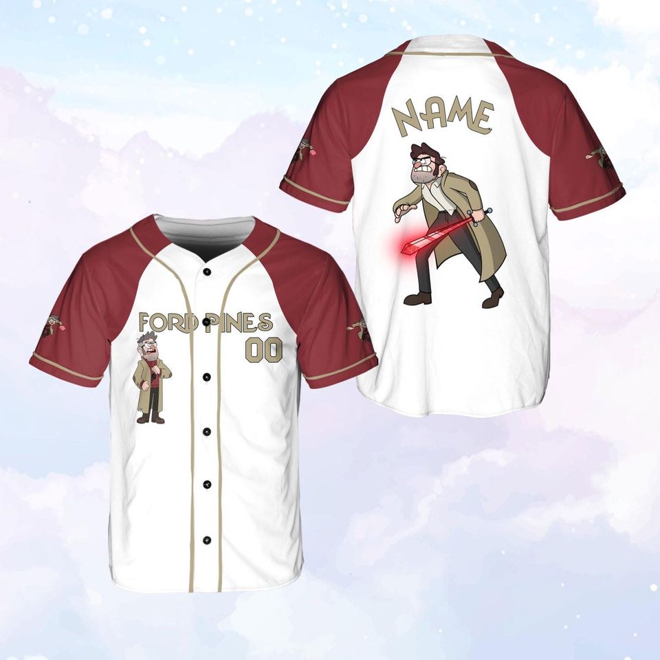 Personalized Gravity Falls Characters Jersey, Gravity Falls Disney Family Trip Jersey