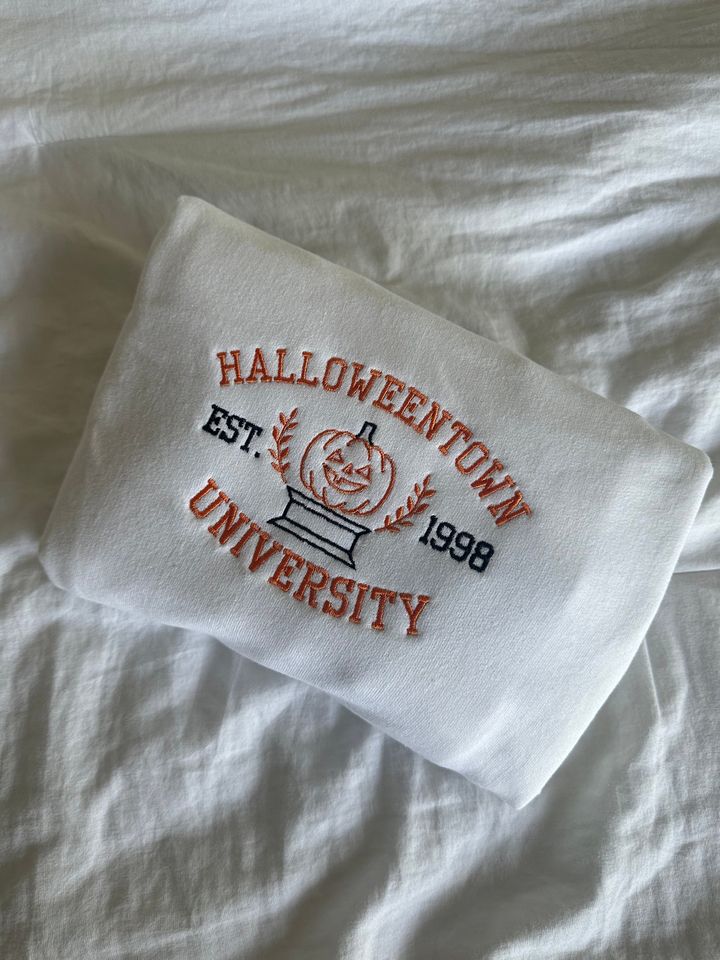 Halloweentown University Embroidered Sweatshirt | Fall Sweater | Halloweentown Crewneck