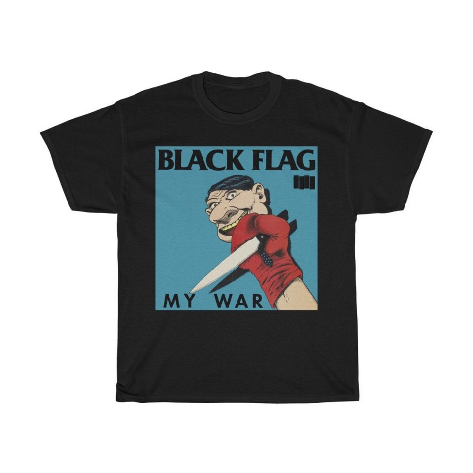 Black Flag T-Shirt My War SoCal Hardcore Henry Rollins Greg Ginn Circle Jerks Dead Kennedys T-shirt