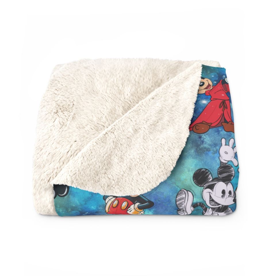 Disney Mickey Mouse Inspired Sherpa Fleece Blanket