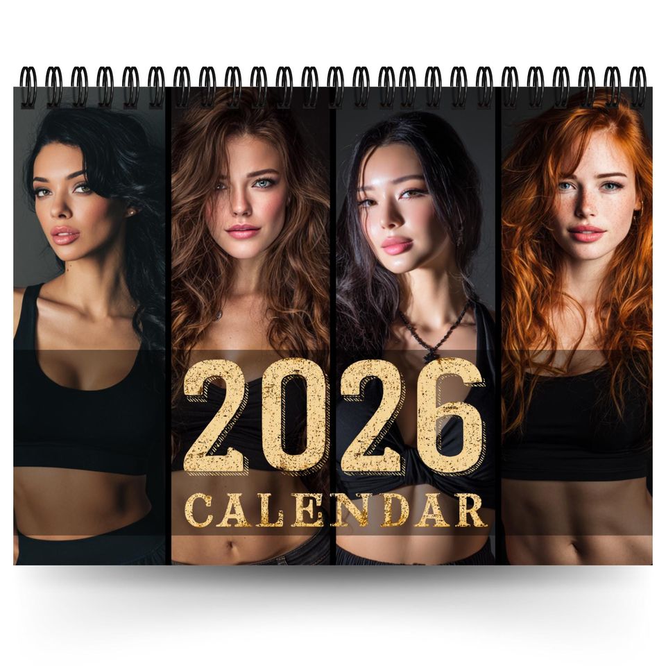 2026 Wall Calendar - Man Cave Decor, Office, or Gifting