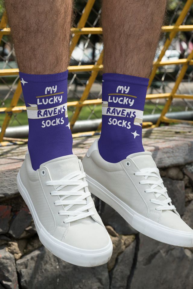 My Lucky Baltimore Ravens Socks in Team Colors