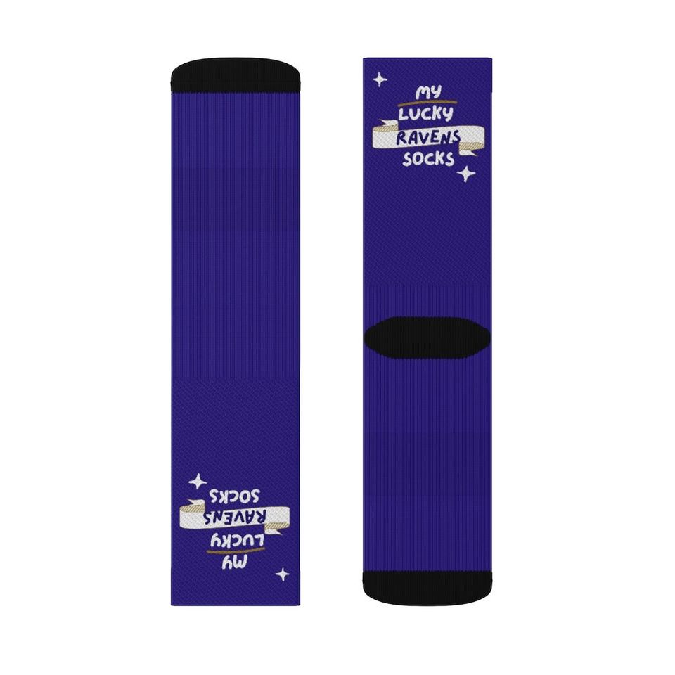 My Lucky Baltimore Ravens Socks in Team Colors